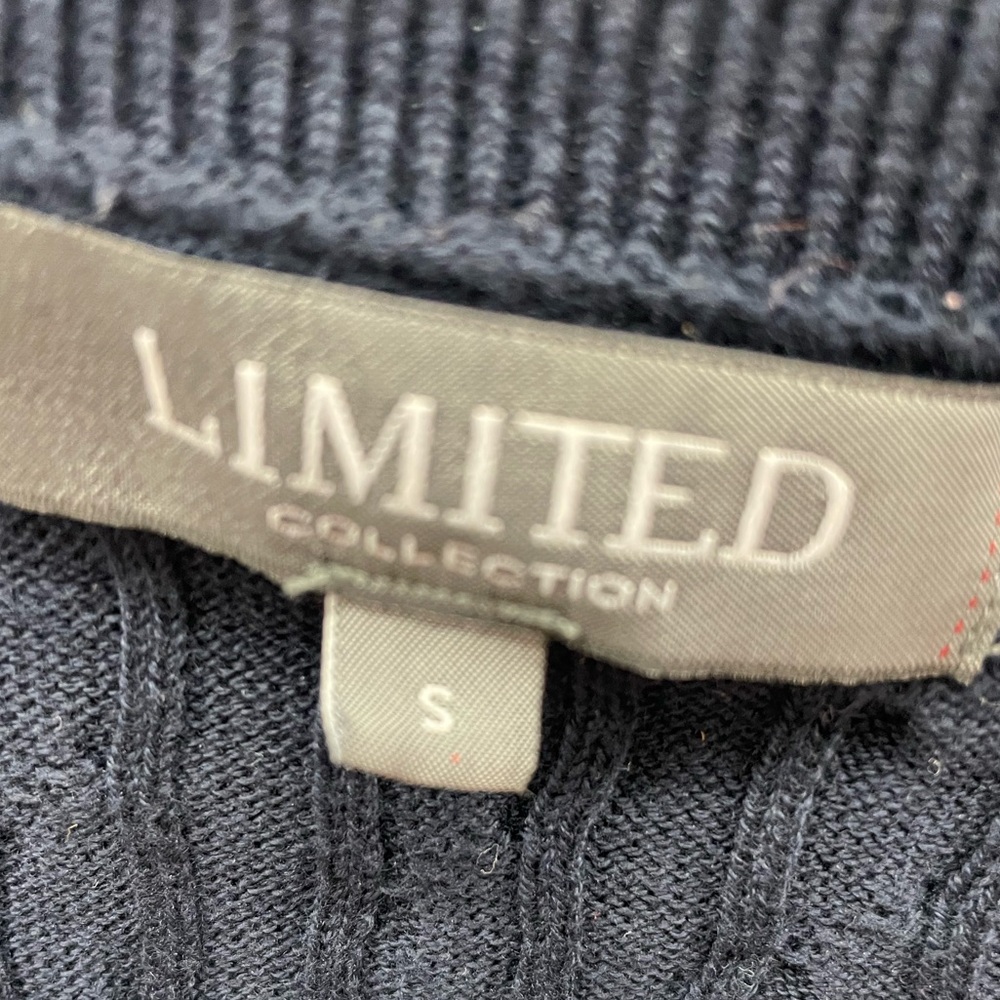 The Limited Women’s Navy Blue V Neck Classic Preppy Cardigan Size Small - Picture 7 of 9